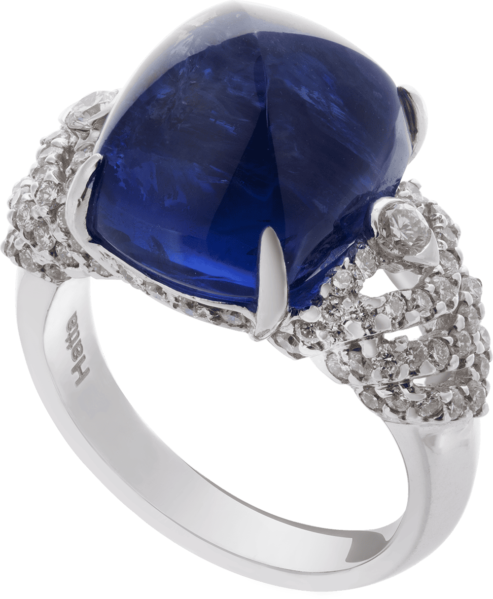 Royal Blue Sapphire Diamond Ring