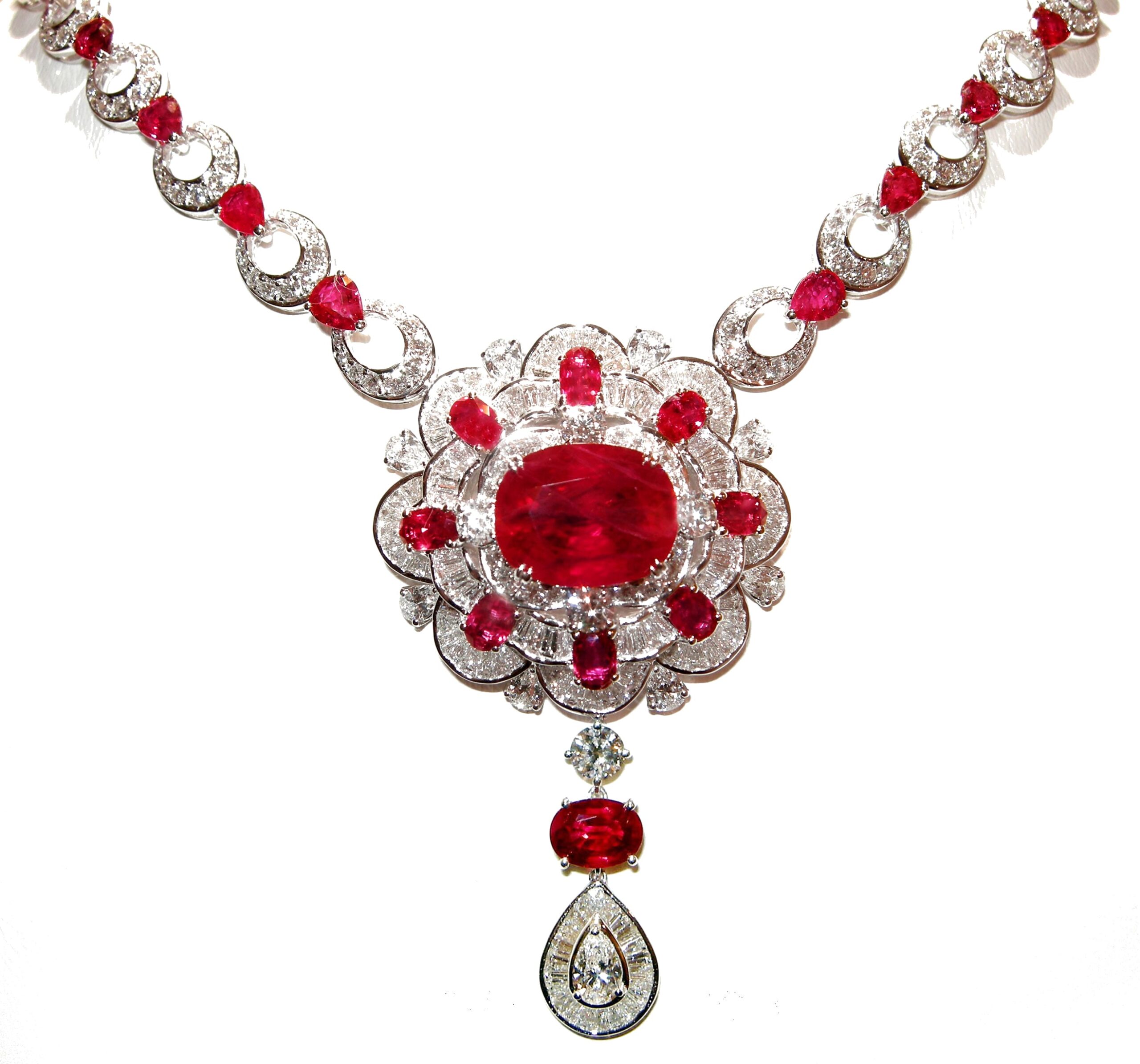 Royal Ruby and Diamond Necklace