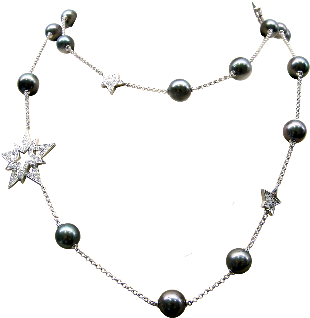 Black South Sea Pearl and Diamond Suite