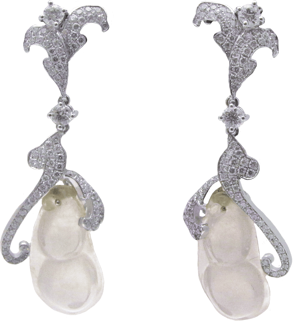 Royal Intense Fancy and Flawless Diamond Earrings By Hatta