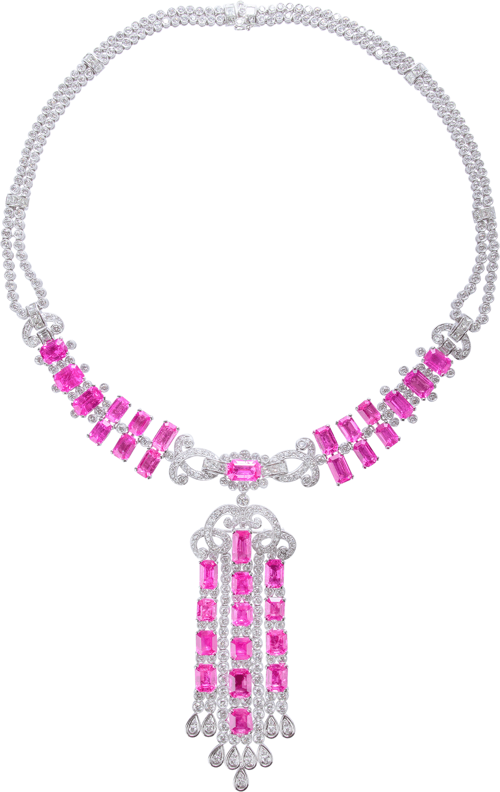 Pink Sapphire and Diamond Set  by Hatta