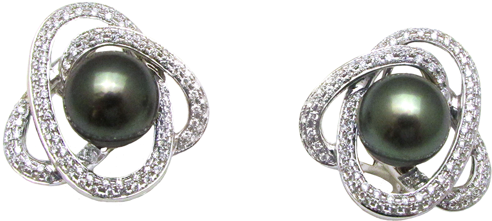 Black South Sea Pearl and Diamond Suite