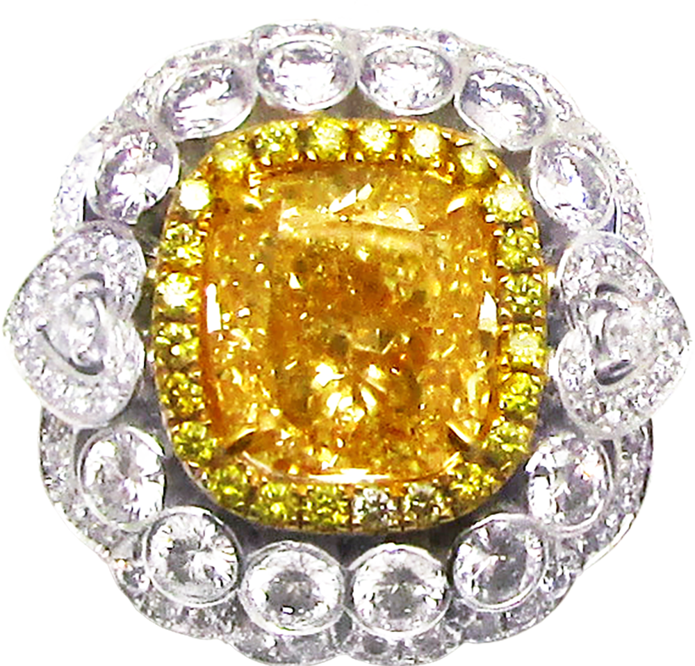 Royal Fancy and Flawless Yellow Diamond Ring Suite By Hatta