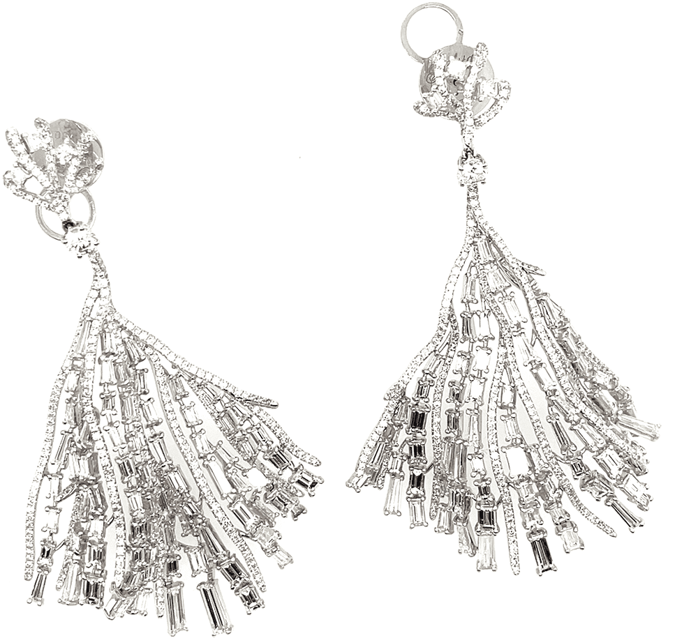 Royal Fancy Flawless and intense Diamond Earrings Suite By Hatta