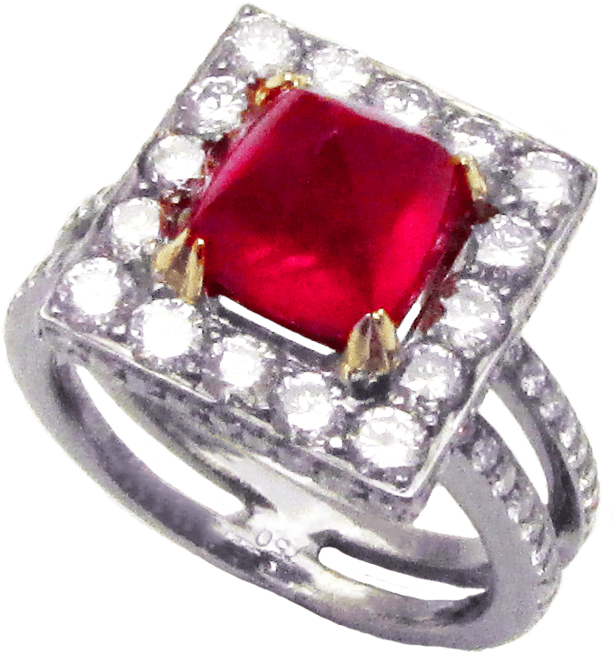 Royal Ruby and Diamond Ring