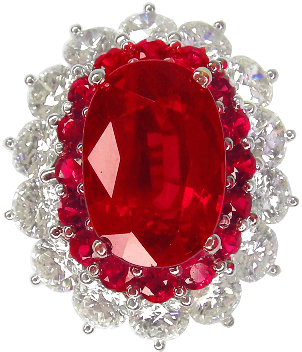 Royal Ruby and Diamond Ring