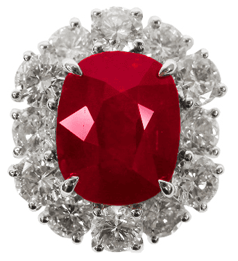 Royal Ruby and Diamond Ring