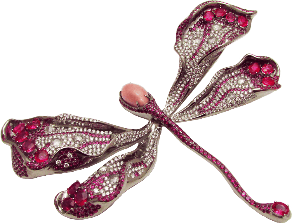 Royal Ruby and Diamond Brooch