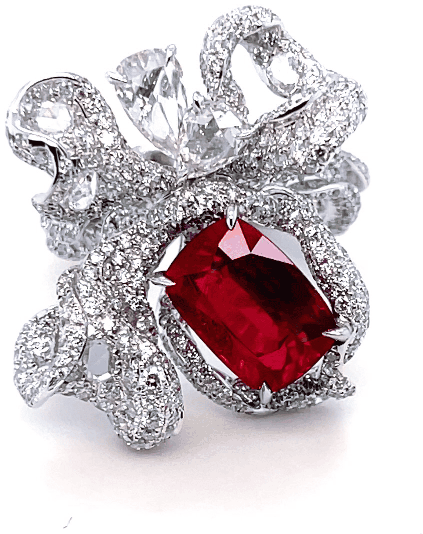 Royal Ruby and Diamond Ring
