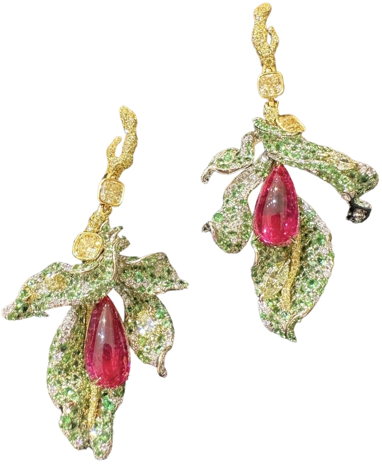 Royal Ruby and Diamond Earrings