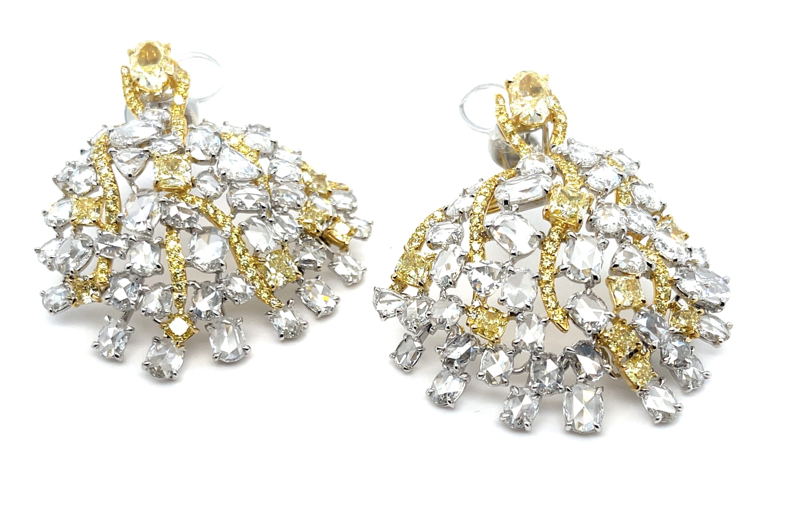 Royal Yellow and intense Diamond Earrings by Hatta