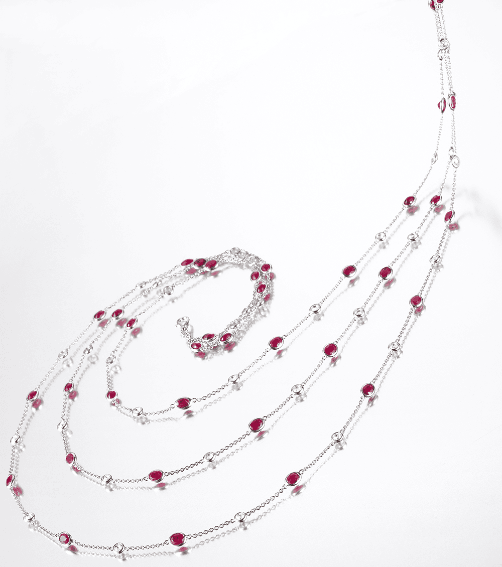 Royal Ruby and Diamond Necklace