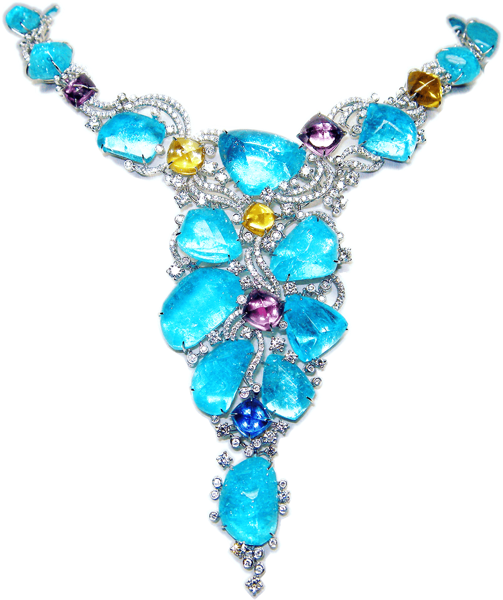 Internally Flawless Paraiba Diamond Set