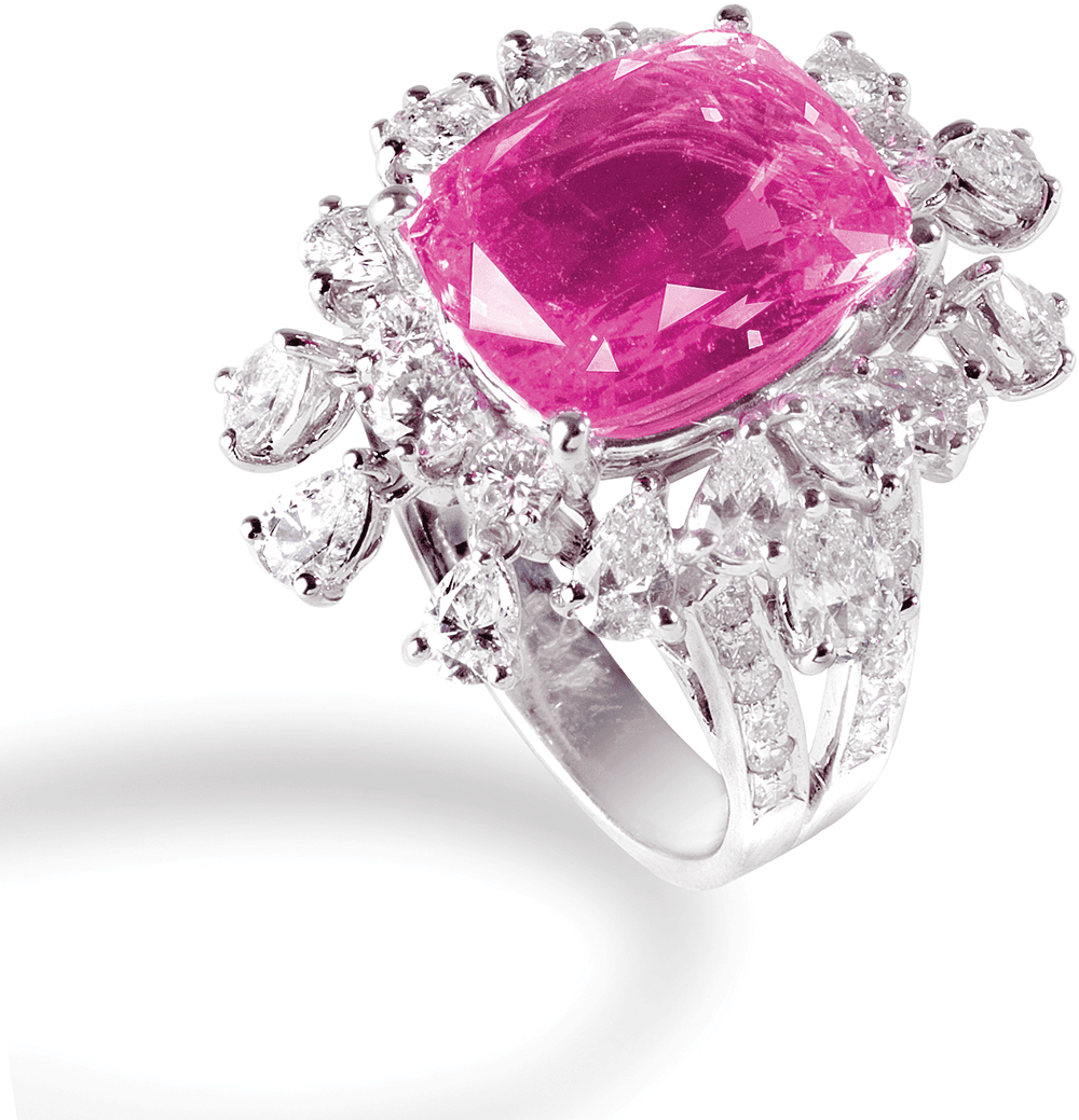 Fancy Sapphire and Diamond Ring by Hatta
