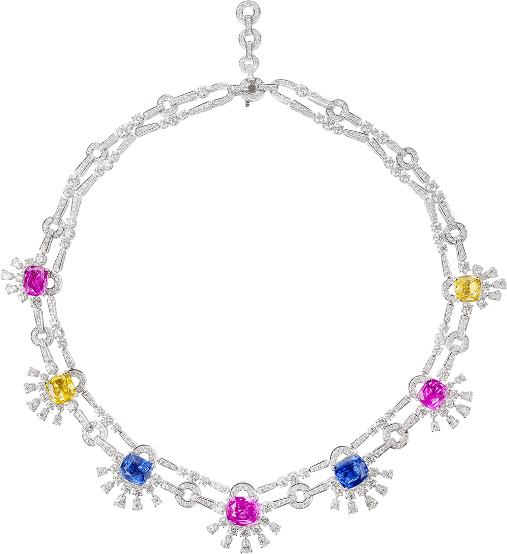 Fancy Sapphire and Diamond Set