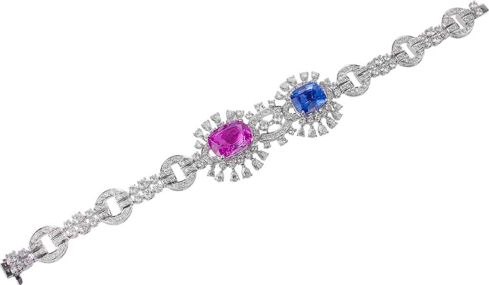 Fancy Sapphire and Diamond Bracelet
