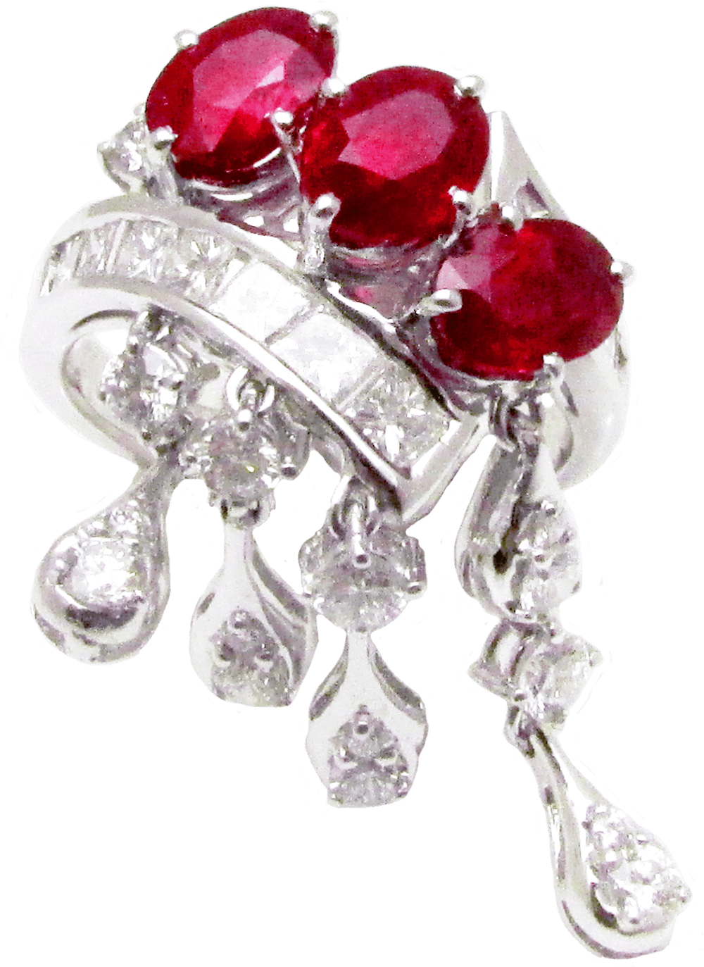 18K W/G Ruby and Diamond Ring by Hatta