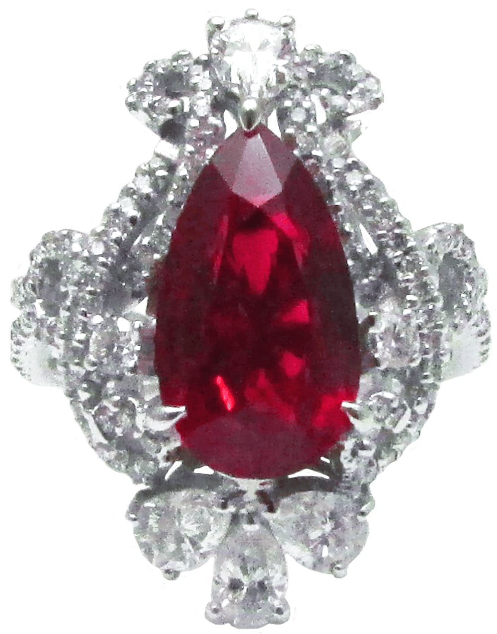 18K W/G Ruby and Diamond Ring by Hatta