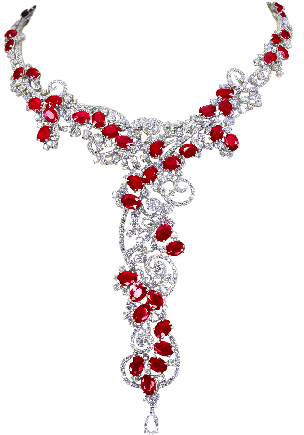 Red Burma Ruby Diamond Suite